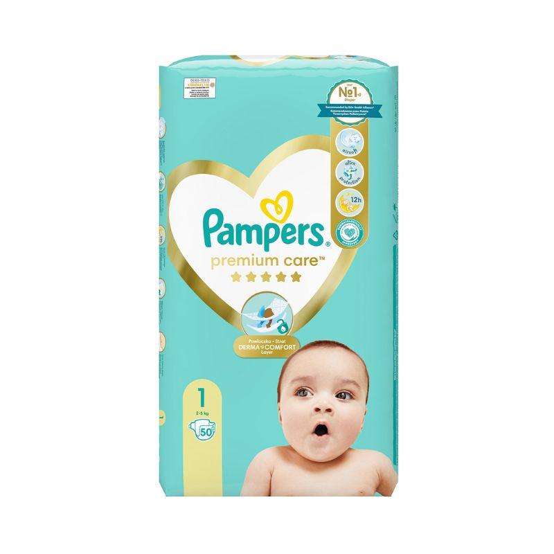 Pampers Premium Care veličina 1 pelene za bebe (2-5 kg, 50 komada)