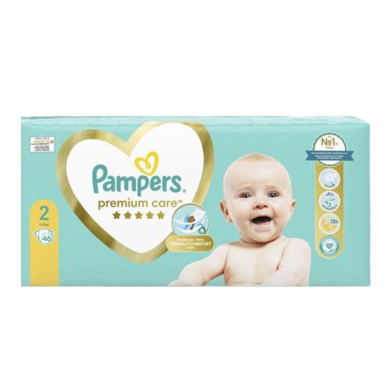 Pampers Premium Care veličina 2 pelene za bebe (4-8 kg, 46 komada)