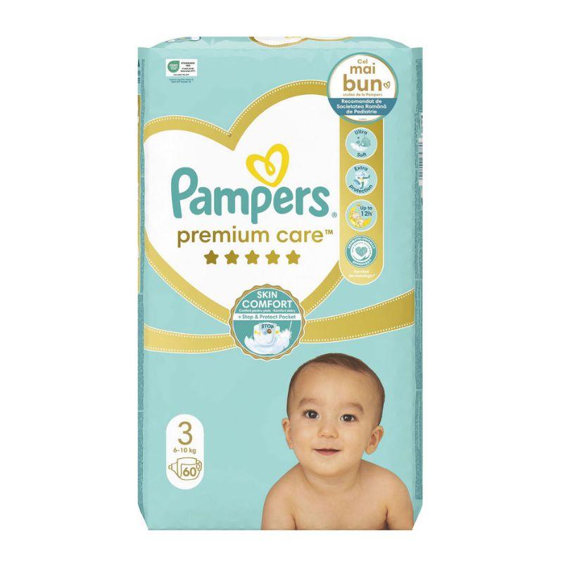 Pampers Premium Care veličina 3 pelene za bebe (6-10 kg, 60 komada)