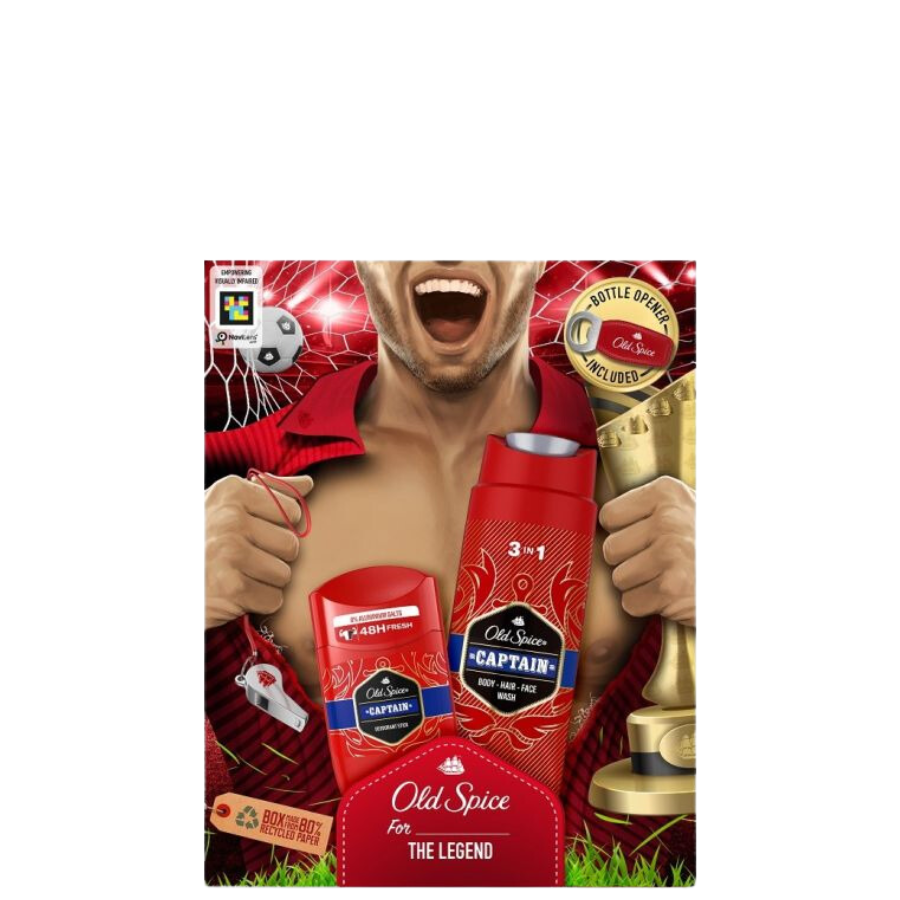  Poklon muški set  Football (stik Captain, tuš gel )Old Spice