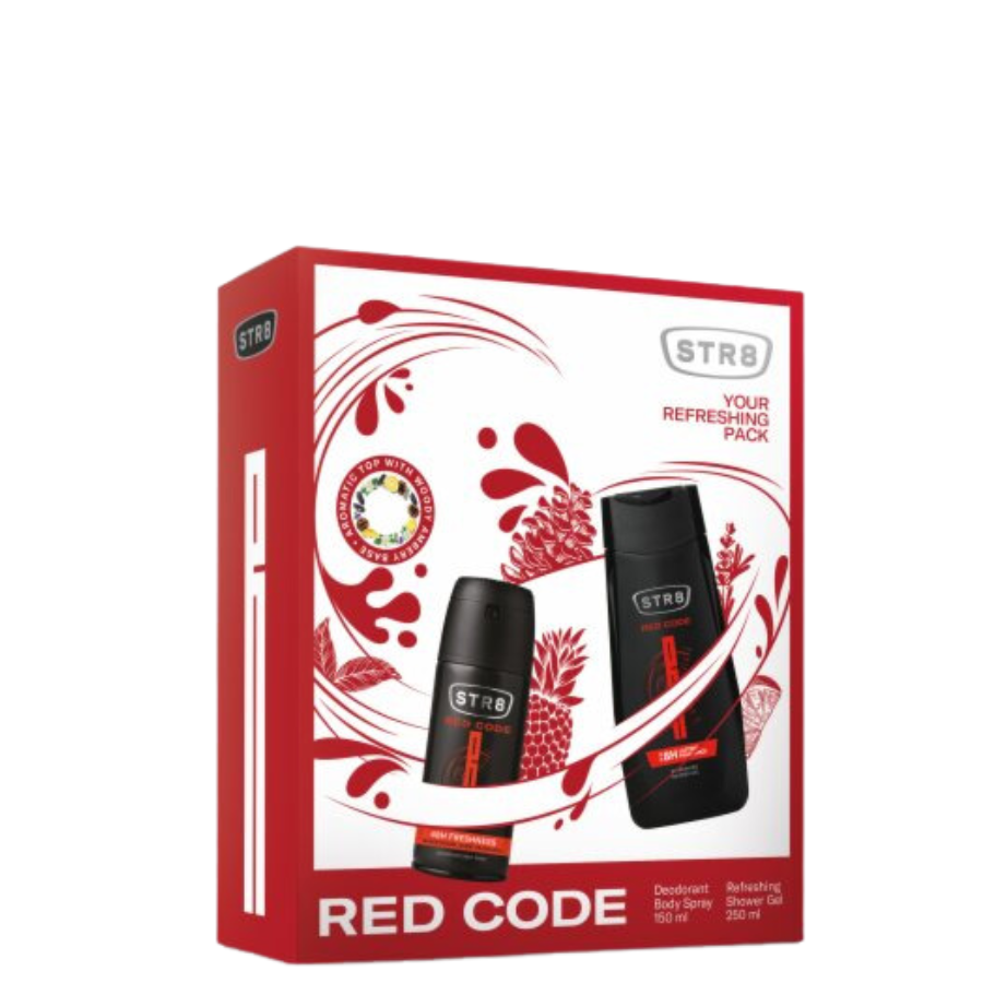 Poklon muški set Red Code(deo 150ml + gel 250ml) STR8