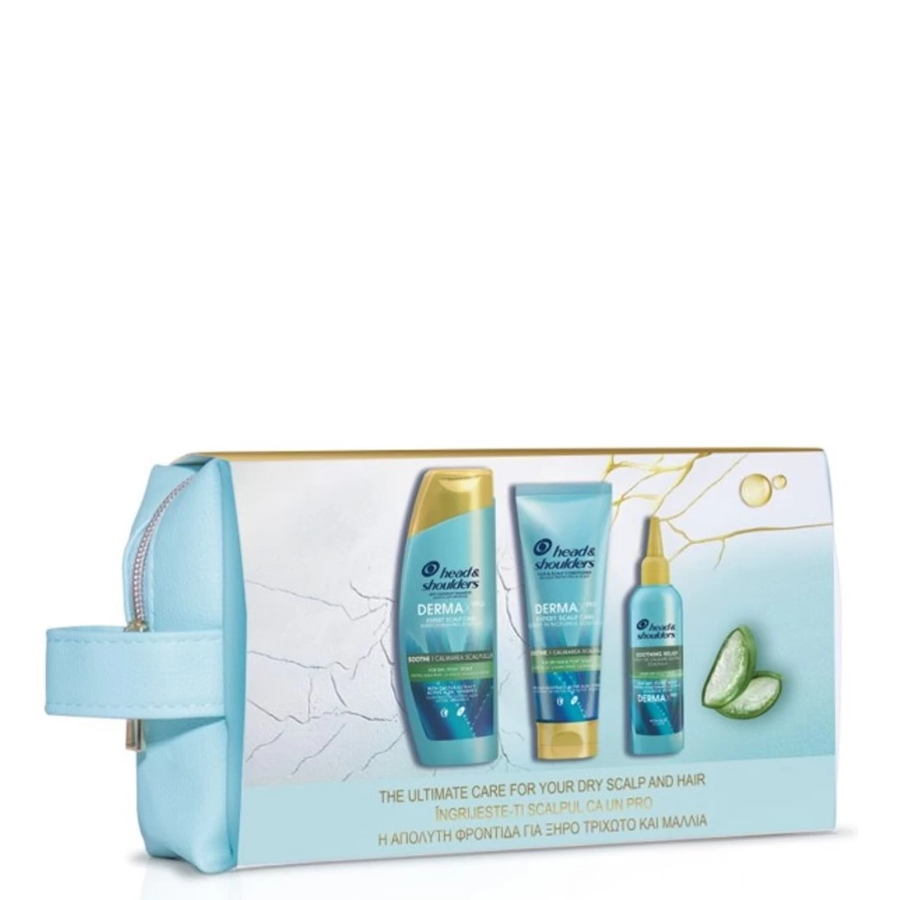  Poklon set ženski (Derma Soothe šampon 300 ml + regenerator 220 ml + balzam za kosu 145ml sa neseserom)Head & Shoulders