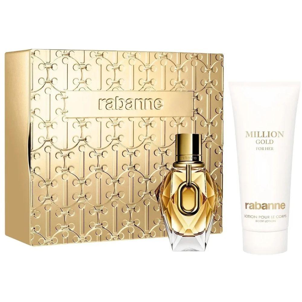 Rabanne Million Gold For Her EDP Set 90 ml + Body Lotion 100 ml + Mini 10 ml