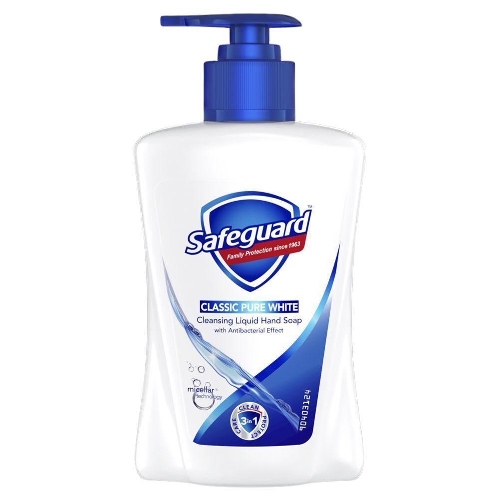 Safeguard Classic Pure White tečni antibakterijski sapun - 225ml