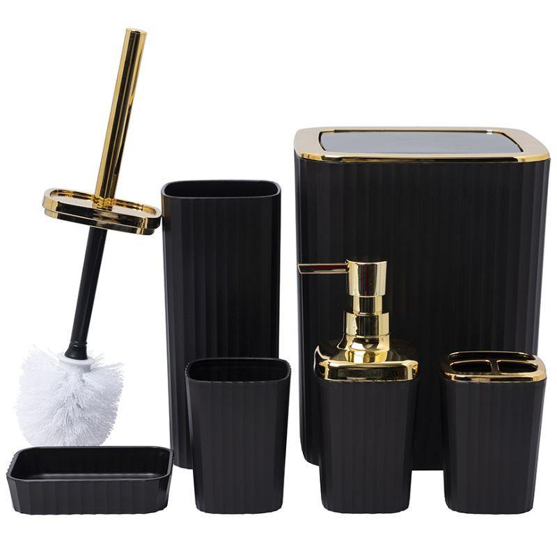 Set za kupatilo H130505 LIAO 6 delova sa zlatnim detaljima