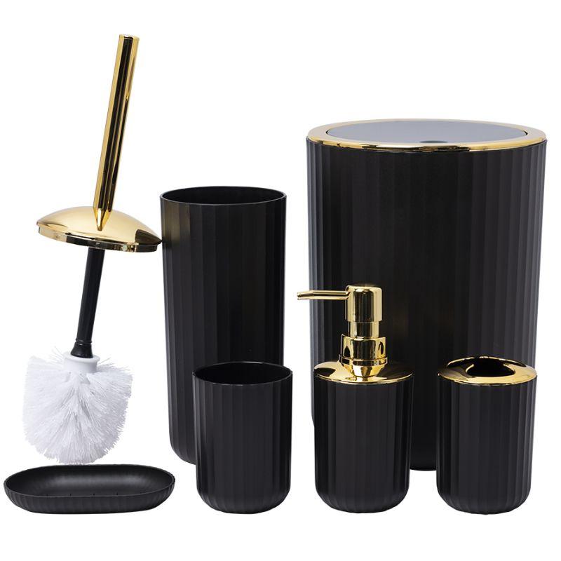 Set za kupatilo H130506 LIAO 6 delova sa zlatnim detaljima