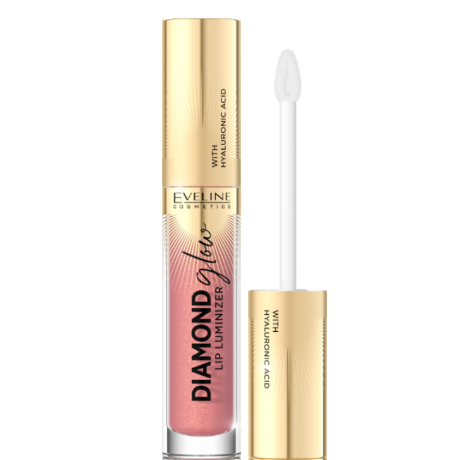 Sjaj za usne DIAMOND GLOW LIP LUMINIZER 04 Raspberry Sorbet, 4,5ML Eveline