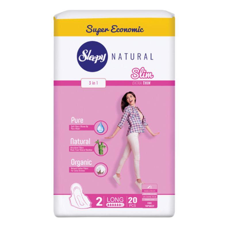 Sleepy Natural 3u1 Long – higijenski ulošci (20 komada)