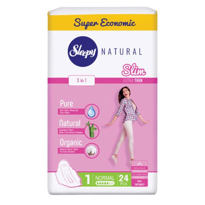 Sleepy Natural 3u1 Normal – higijenski ulošci (24 komada)