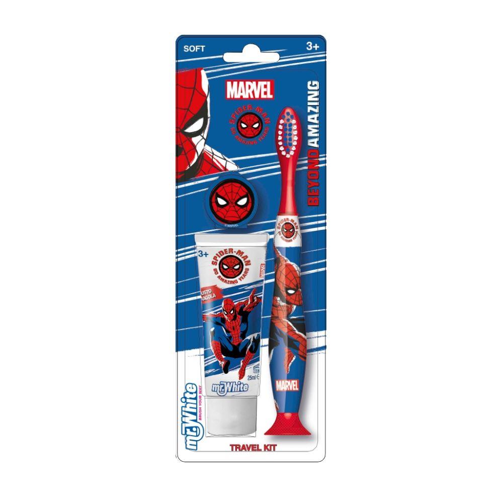 SPIDERMAN Set Oral Care – Četkica za Zube + Pasta 25 ml, Putni Komplet za Decu
