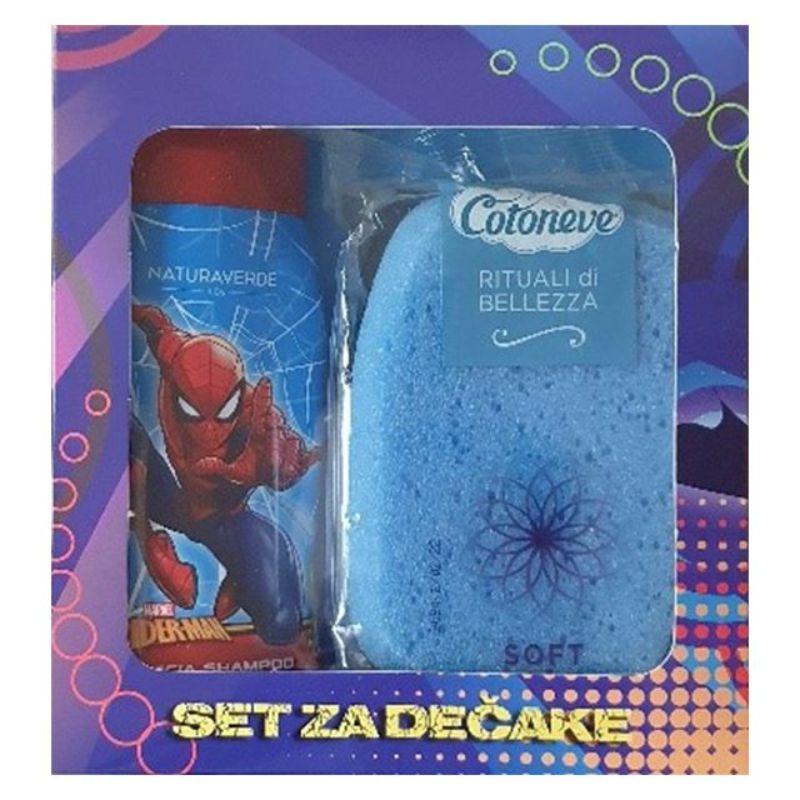 Sterling Kids poklon set za decu – Spiderman sa sunđerom za kupanje