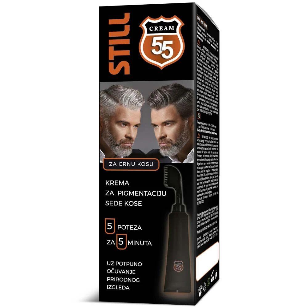 STILL Cream 55 krema za prekrivanje sede kose crna 70ml