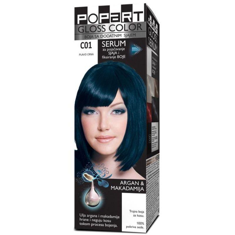Still Popart  C01 plavo crna farba za kosu