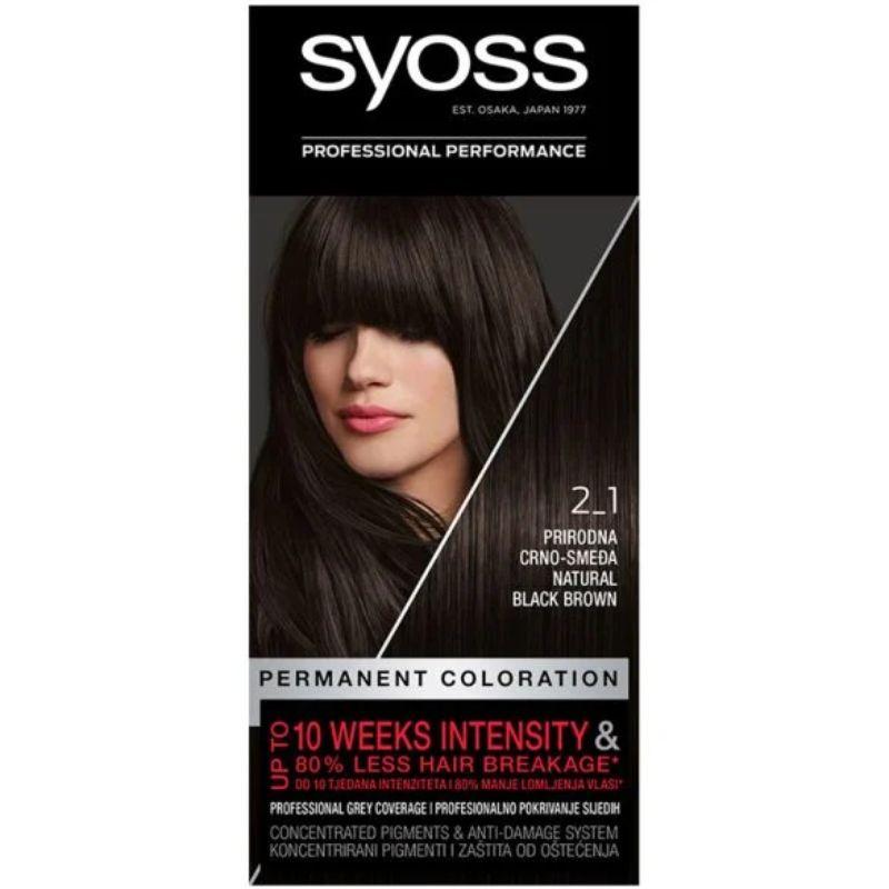 Syoss boja za kosu 2-1 Natural Black Brown