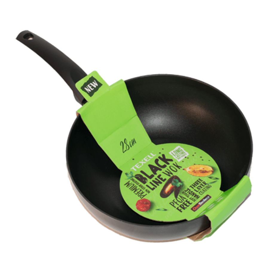 Tiganj Wok Texell BLACK LINE 28 cm TPBL-W28