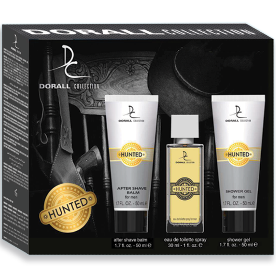 Toaletni set HUNTED 3/1 (Balzam posle brijanja 50ml - EDT 30ml - Gel za tuširanje 50ml) Dorall collection