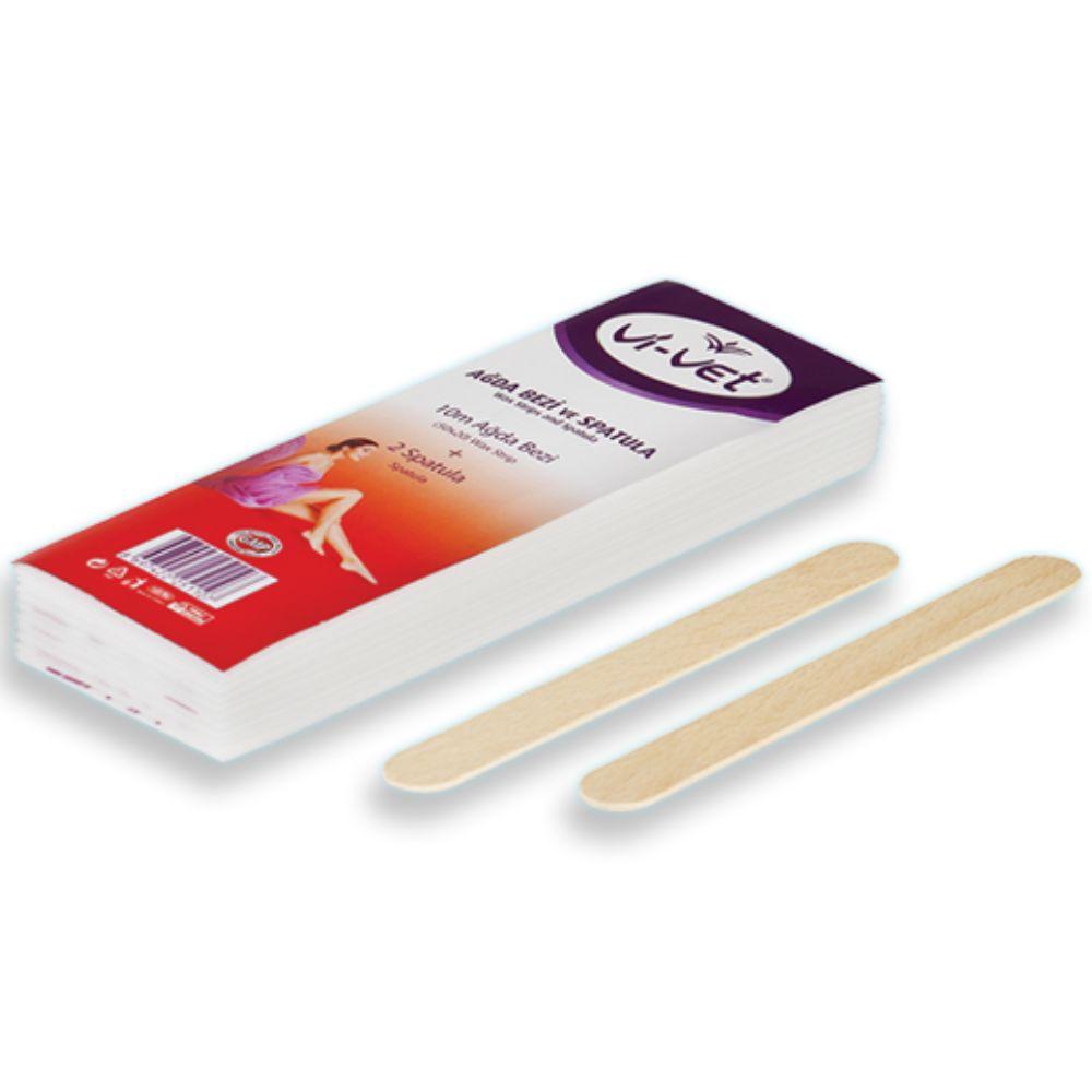 Vi-Vet Trake za Depilaciju 10 m + 2 Špatule – Netkana Tkanina, Profesionalni Kvalitet