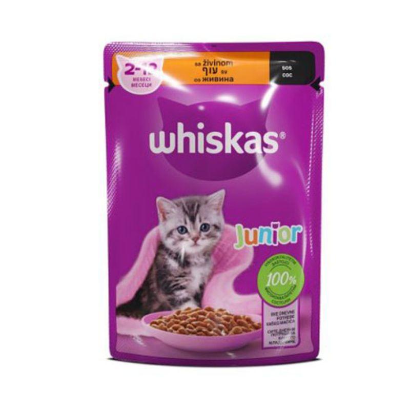 Whiskas Junior vlažna hrana za mačke - Izbor živine - 85g