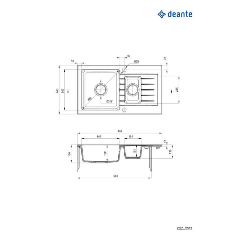 Deante Sudopera Zorba 76/BG/2/O ZQZ 5513