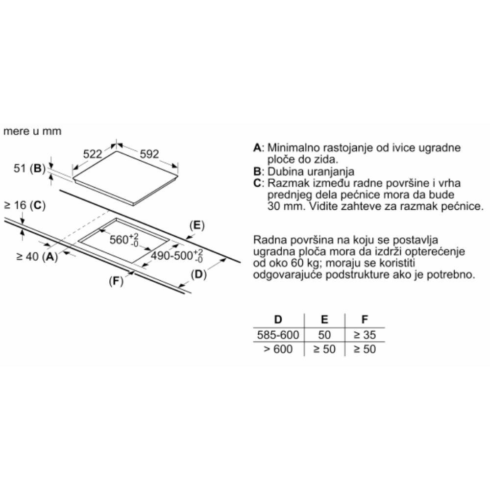 bosch pue61rbb6e indukciona ploča