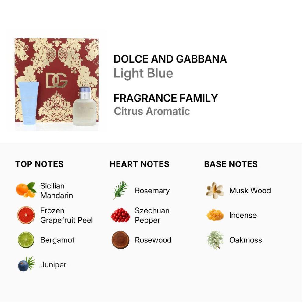 dolce gabbana light blue pour homme set