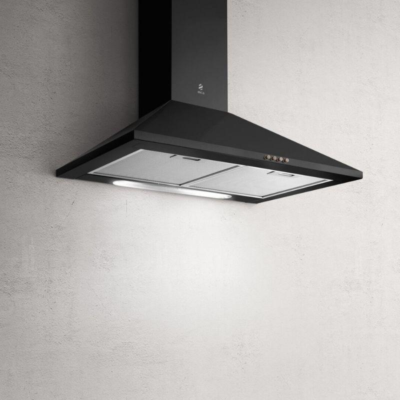 Elica aspirator BERLIN AN/A/60 – crni zidni aspirator sa mehaničkim dugmićima i LED osvetljenjem