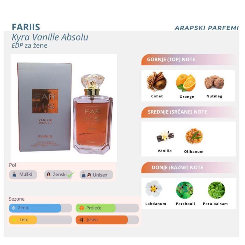 fariis kyra vanille absolu edp 100ml