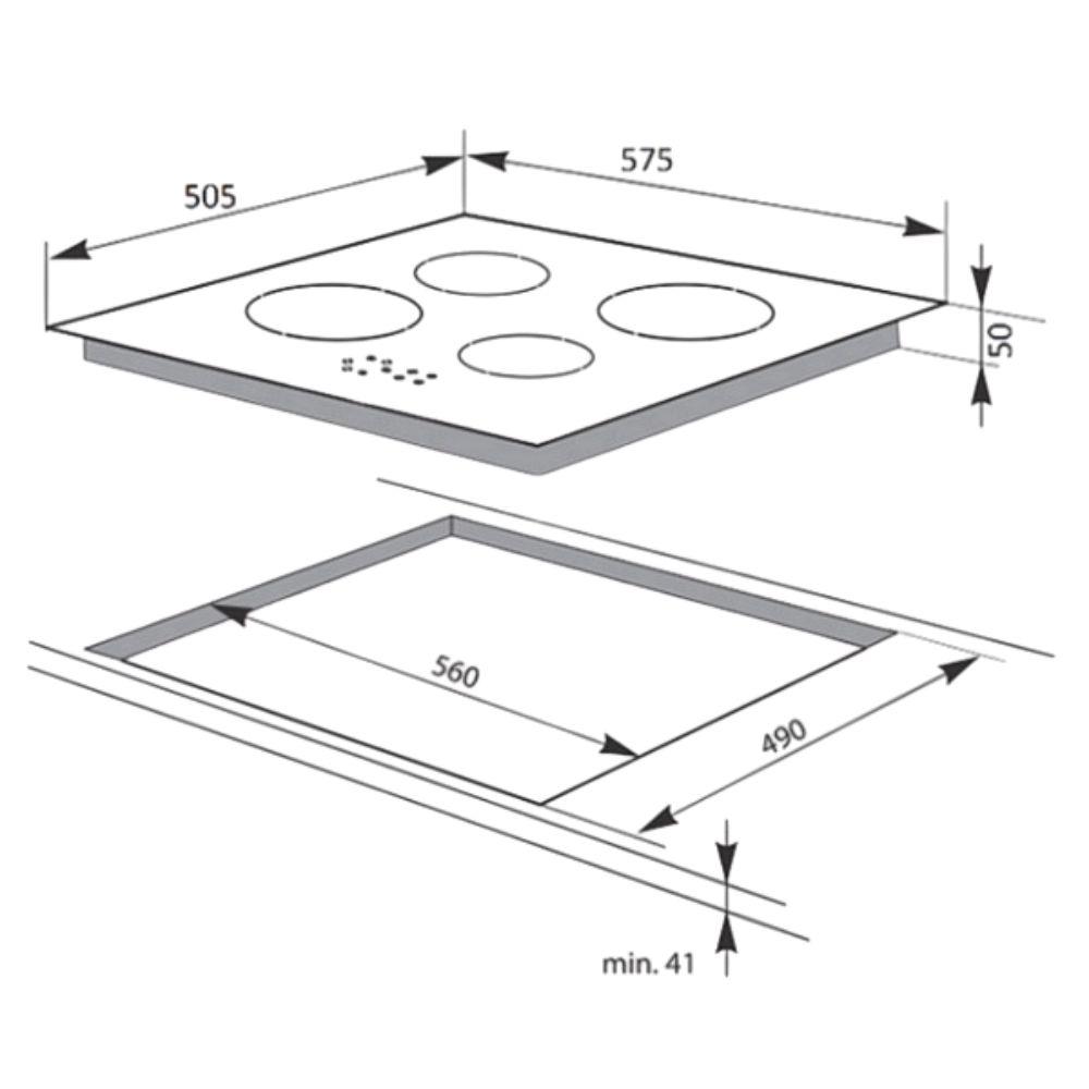 Hansa ugradna ploča sa 4 gorionika