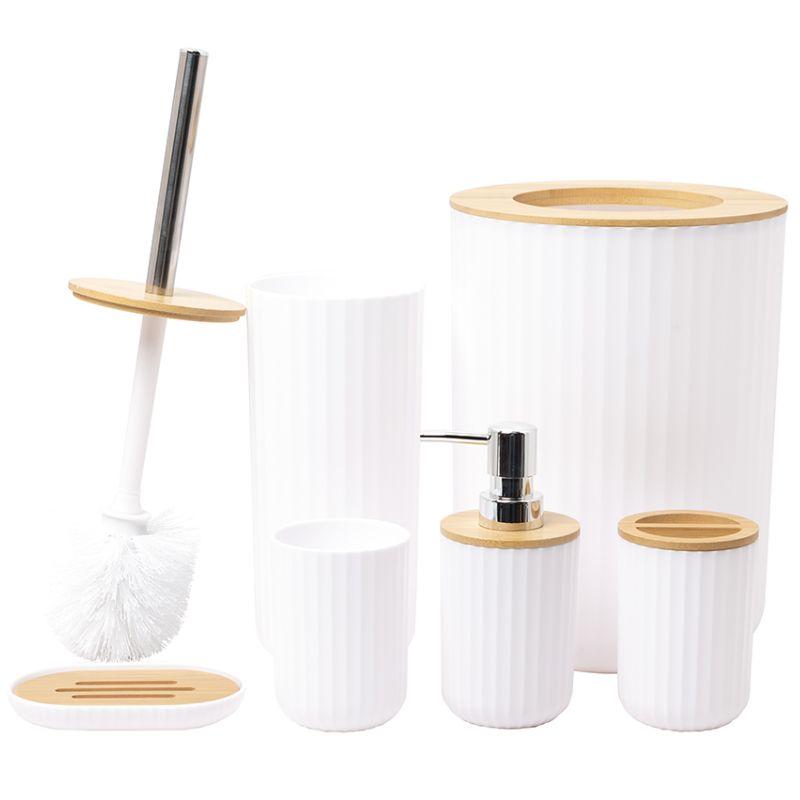 Set kupatilskog pribora sa bambus detaljima LIAO H130501