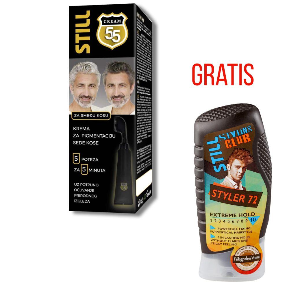still cream 55 krema za sedu kosu smedja