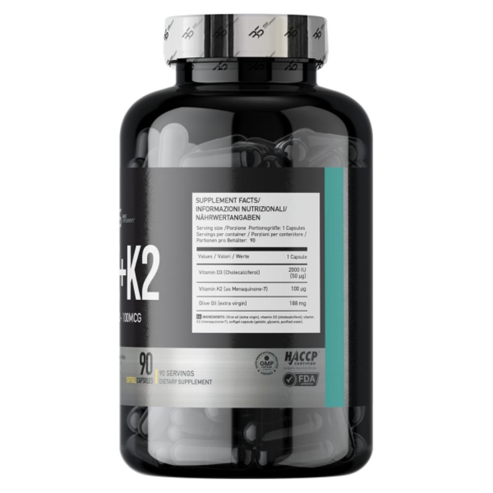 Vitamin D3 K2 MK-7 PRO 2000 IU 100 mcg 90 kapsula Basic Supplements